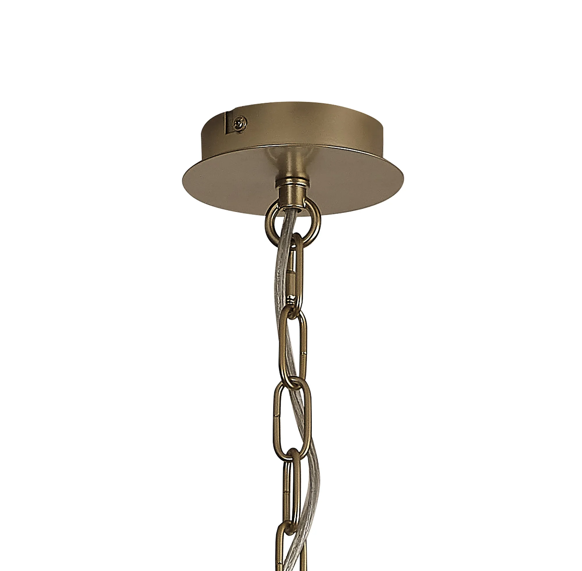 Banyan 45cm 3 Light Pendant Champagne Gold, Black DK0962  Deco Banyan CG BL